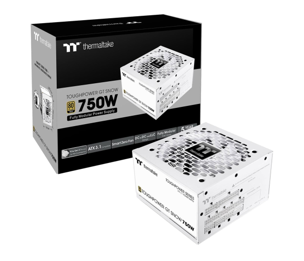 THERMALTAKE ToughPower GT 750W 80 Plus Gold ATX 3.1 White PS-TPT-0750FNFAGE-W - 1369667 - zdjęcie